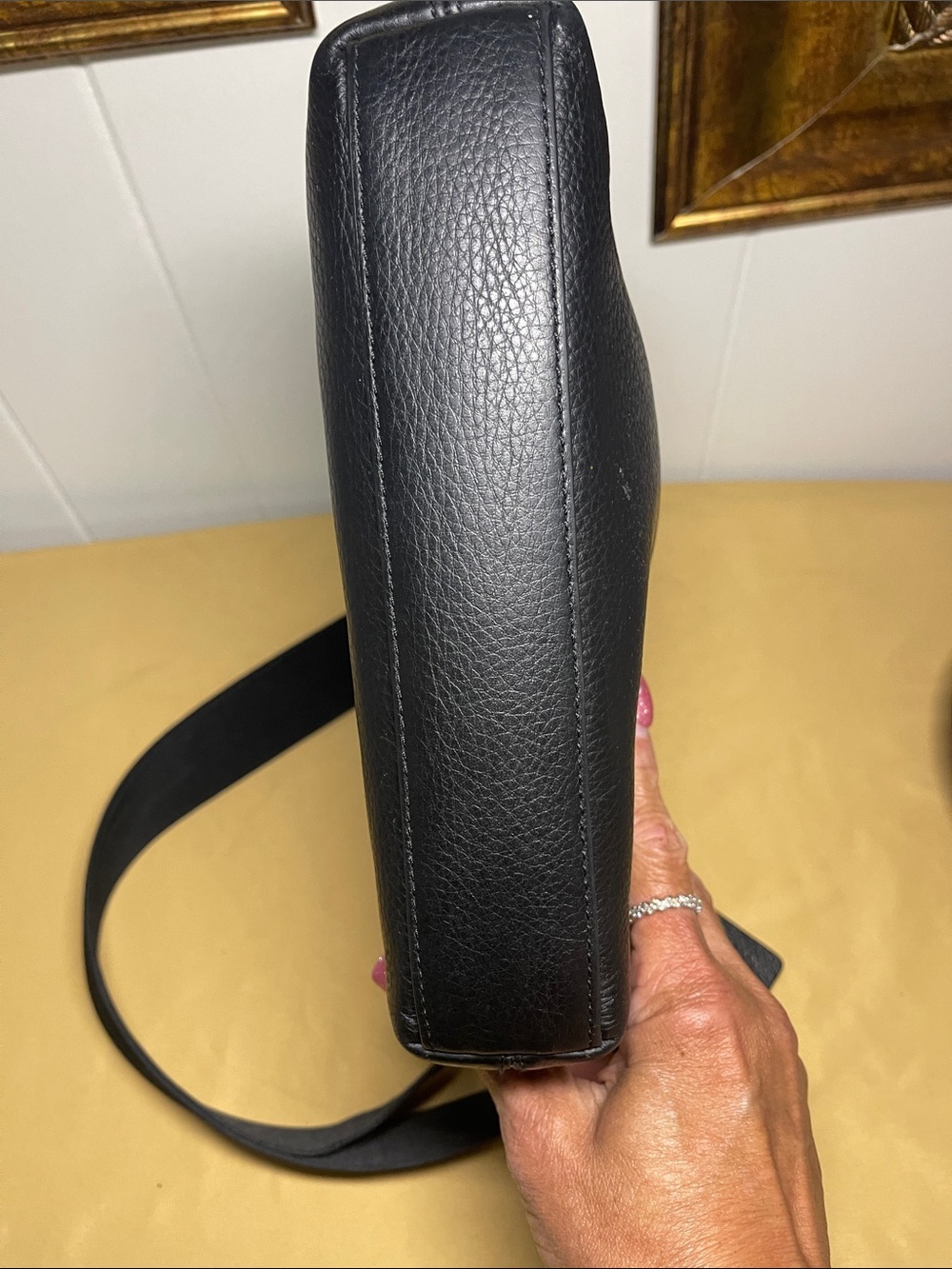 Coach Men’s Houston Black Pebbled Leather Flight Crossbody Bag - Picture 6 of 16